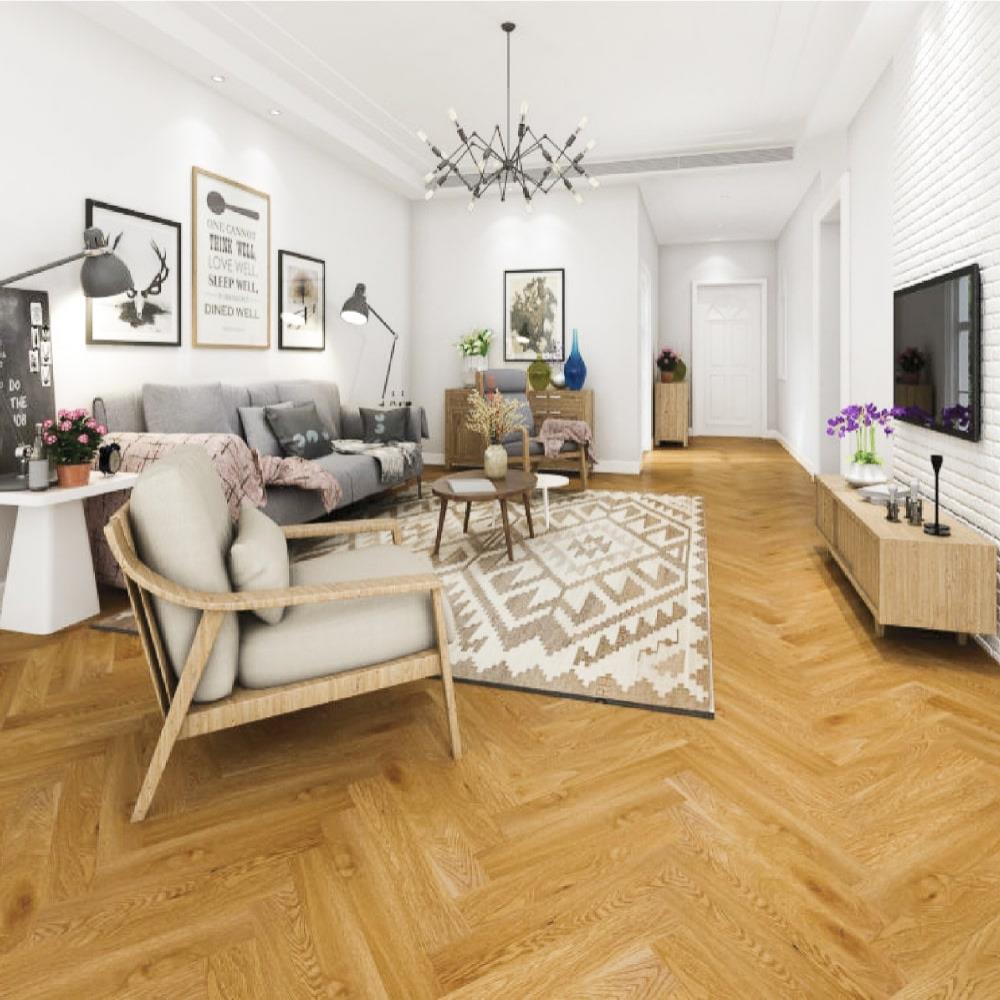 Authentic Herringbone | Herringbone Natural Oak | 12mm | SWISS KRONO | Laminate Flooring