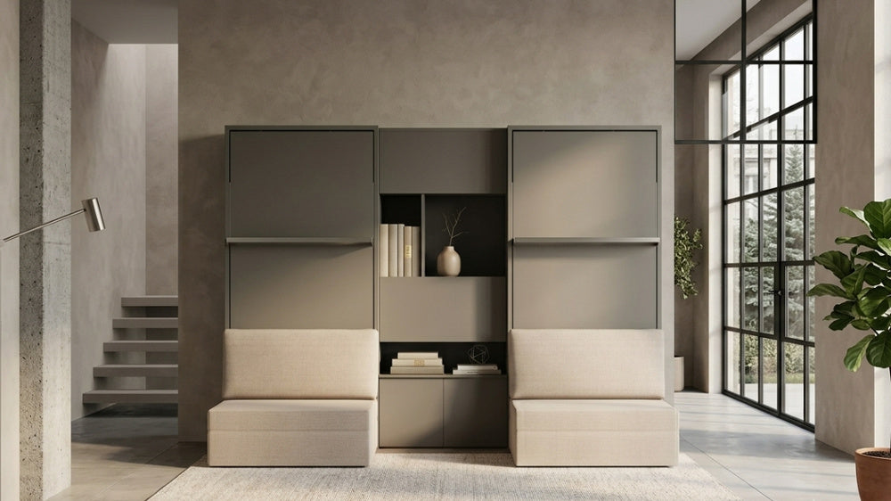 The Royal Twin Wall Bed | With Mattress | Multimo