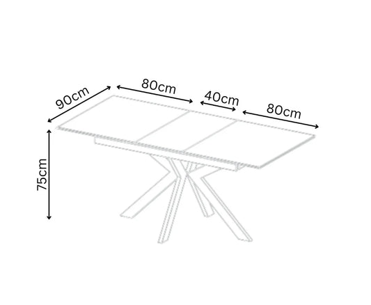 Aramis 160-200cm Ceramic Extending Dining Table