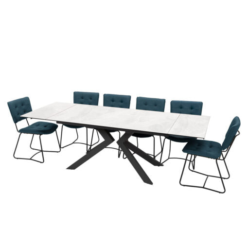 Ascoli Extending White Ceramic Dining Table