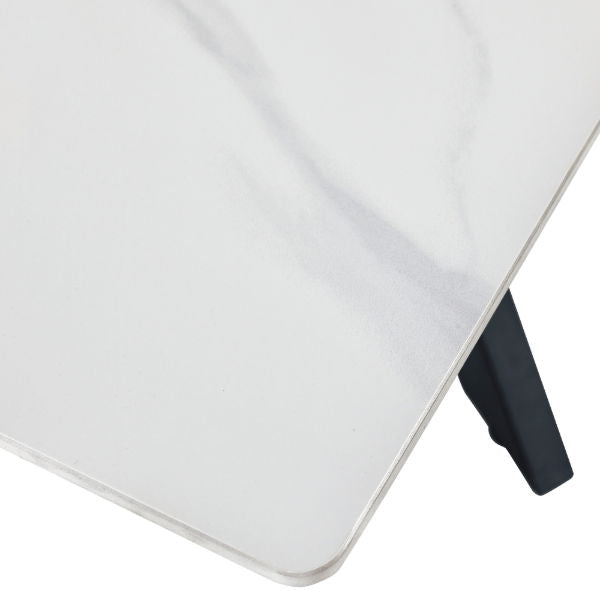Bradley White Marble Dining Table