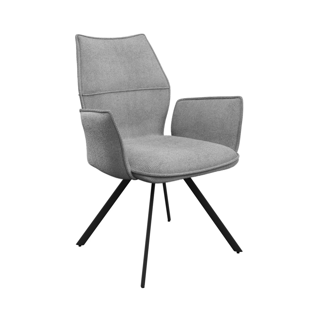 Como Fabric Dining Armchair Grey