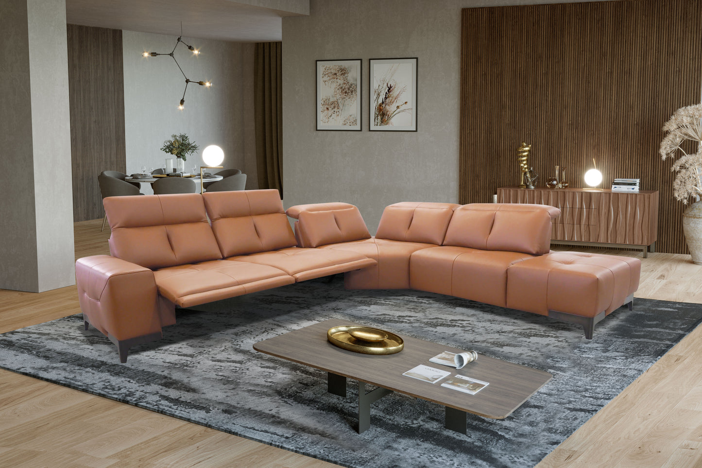 Clark Leather Recliner Sofa