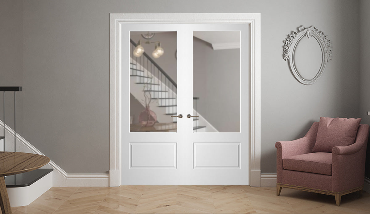 Dover Clear Glazed White Primed | 44mm | Indoors | Internal Door