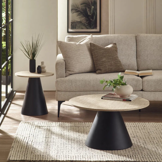 Elgon Coffee and Lamp Table Set