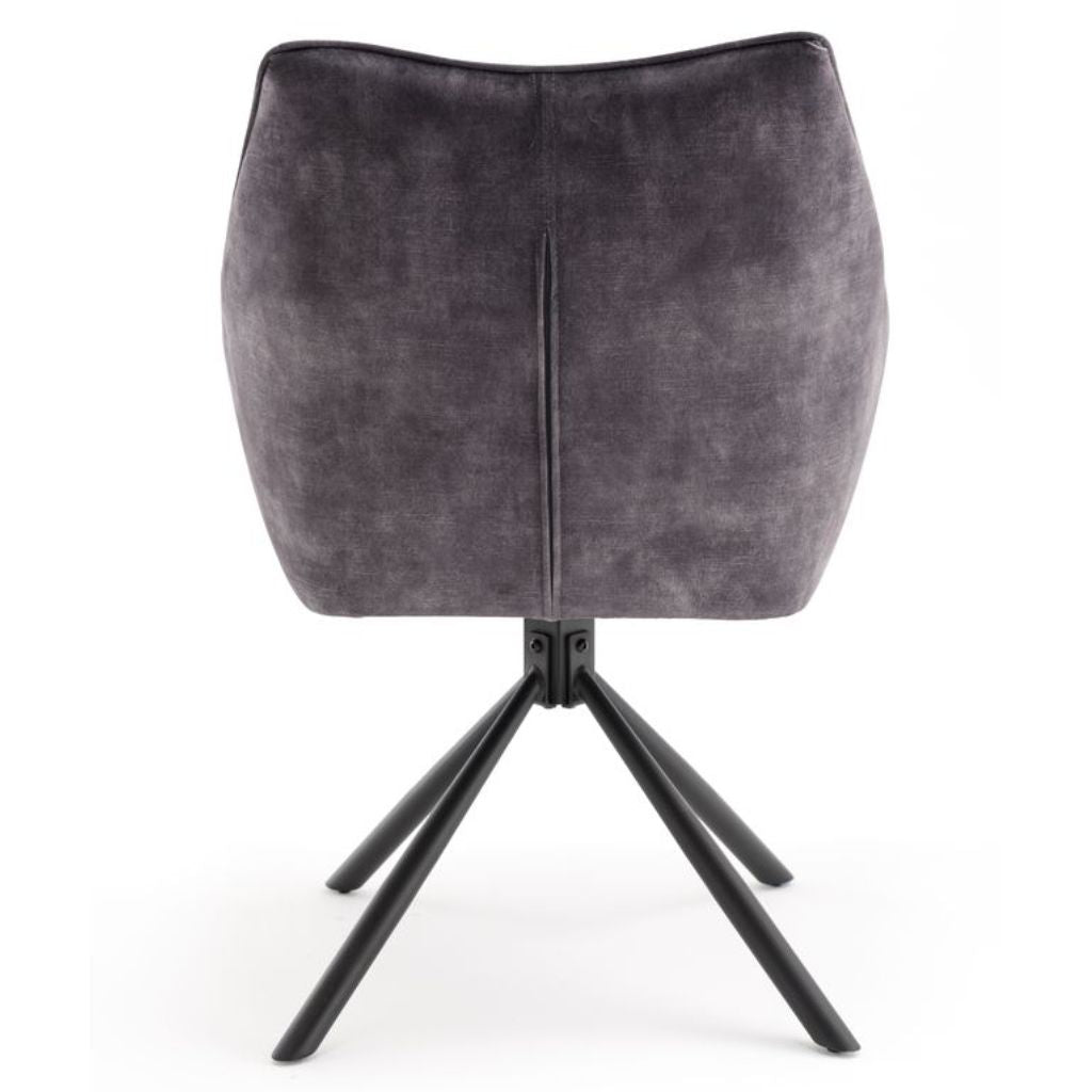 Pair of Elmer Anthracite Dining Chairs - image 8