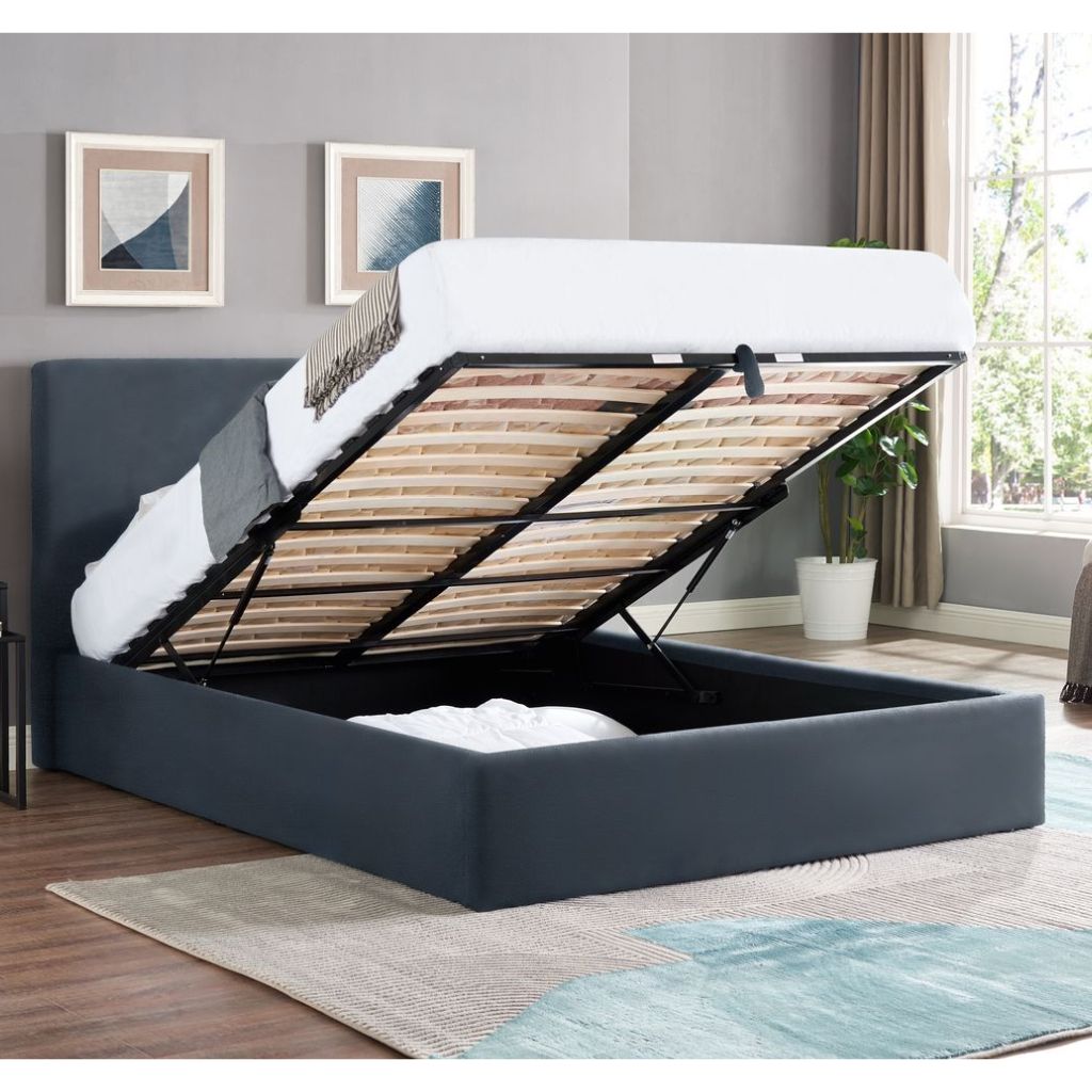 Ezra Navy Ottoman Bedframe Range - image 2