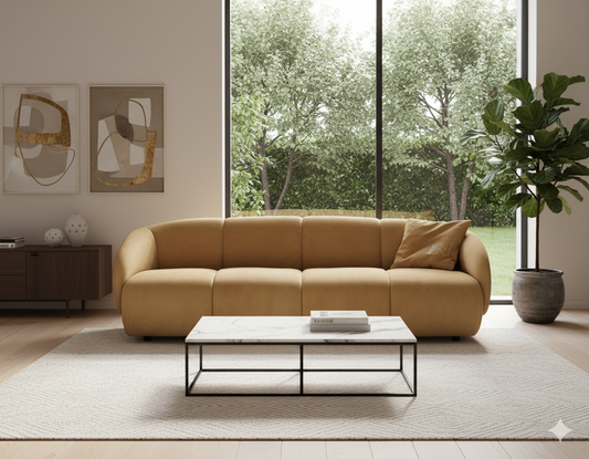 Flower Italian Leather Sofa | New Arrival