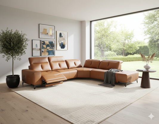 Clark Leather Recliner Sofa