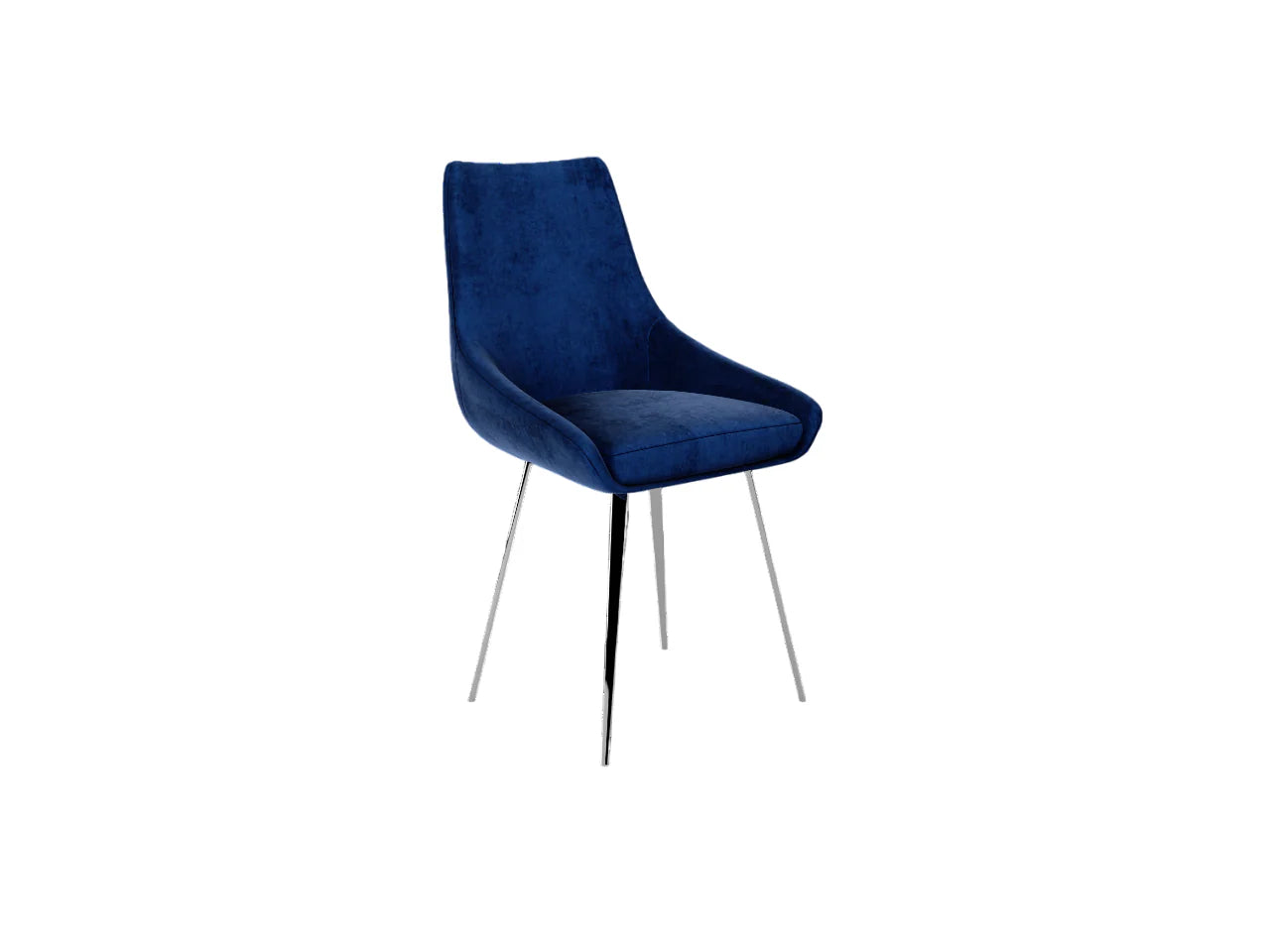 Lanna Fabric Dining Chair Dark Blue