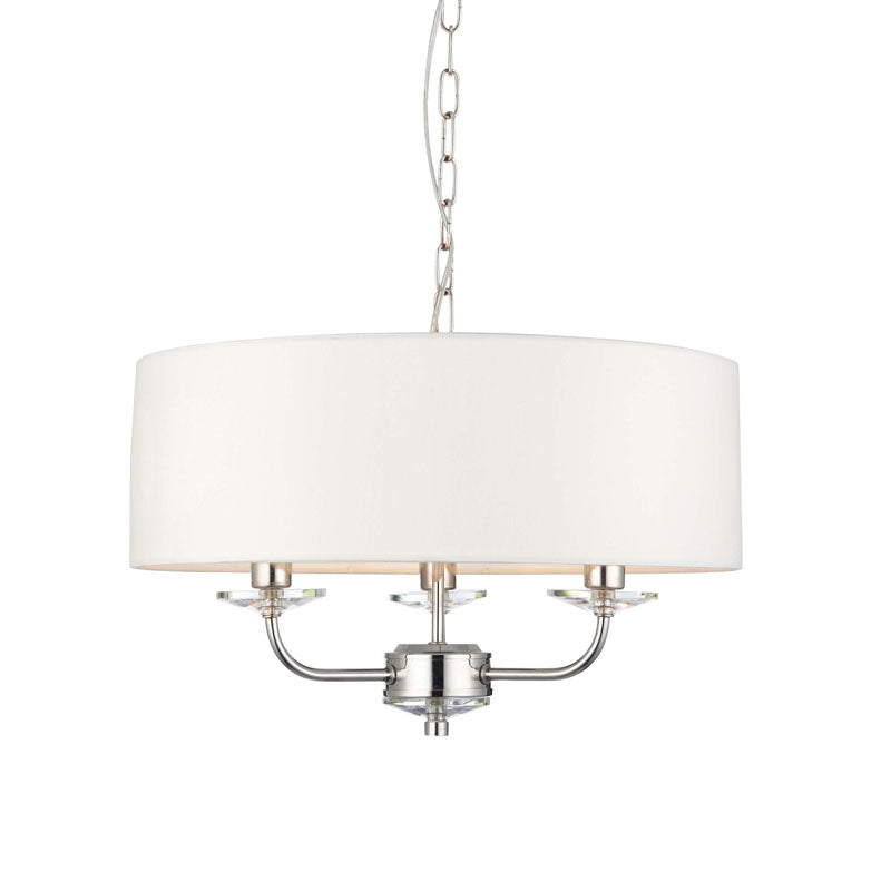 Nixon 3 Pendant Light Bright Nickel