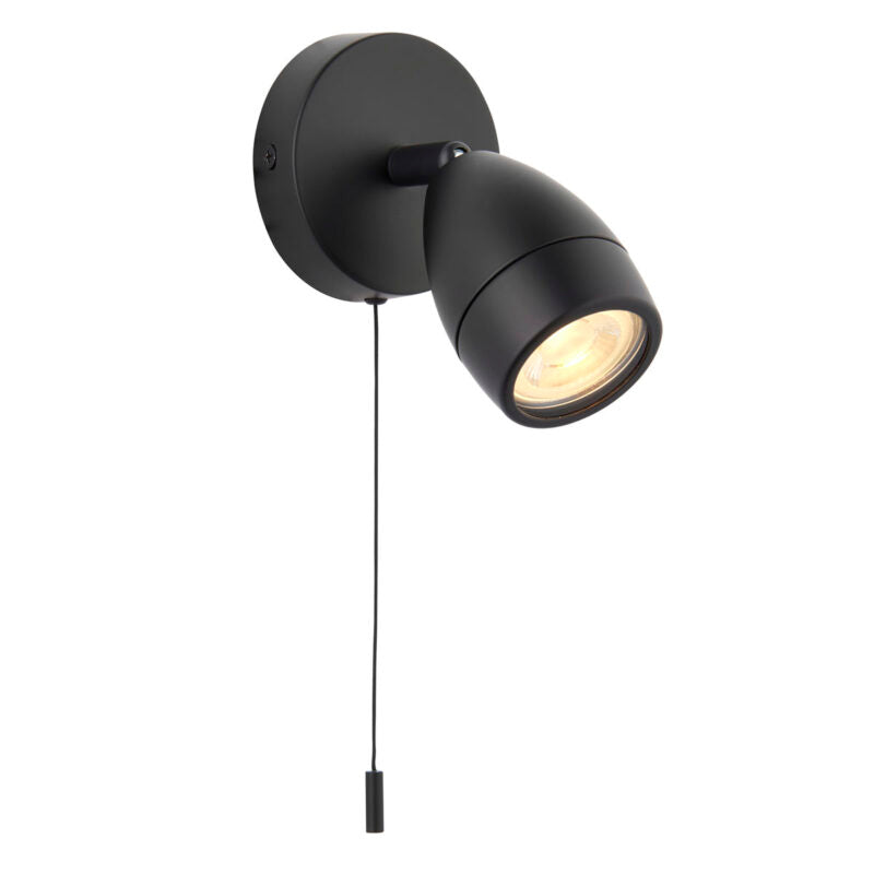 Porto Bathroom 1 Wall Light Black