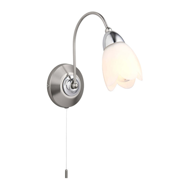 Petal Wall Light Satin Chrome