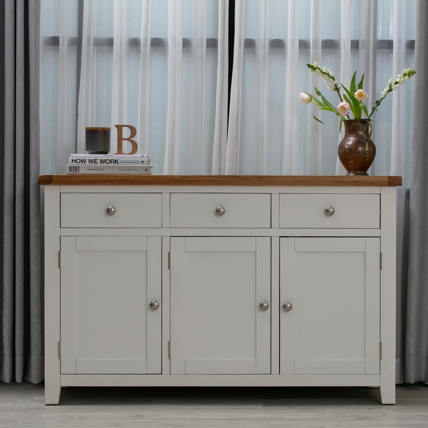 MELBOURNE WHITE 3 DOOR SIDEBOARD
