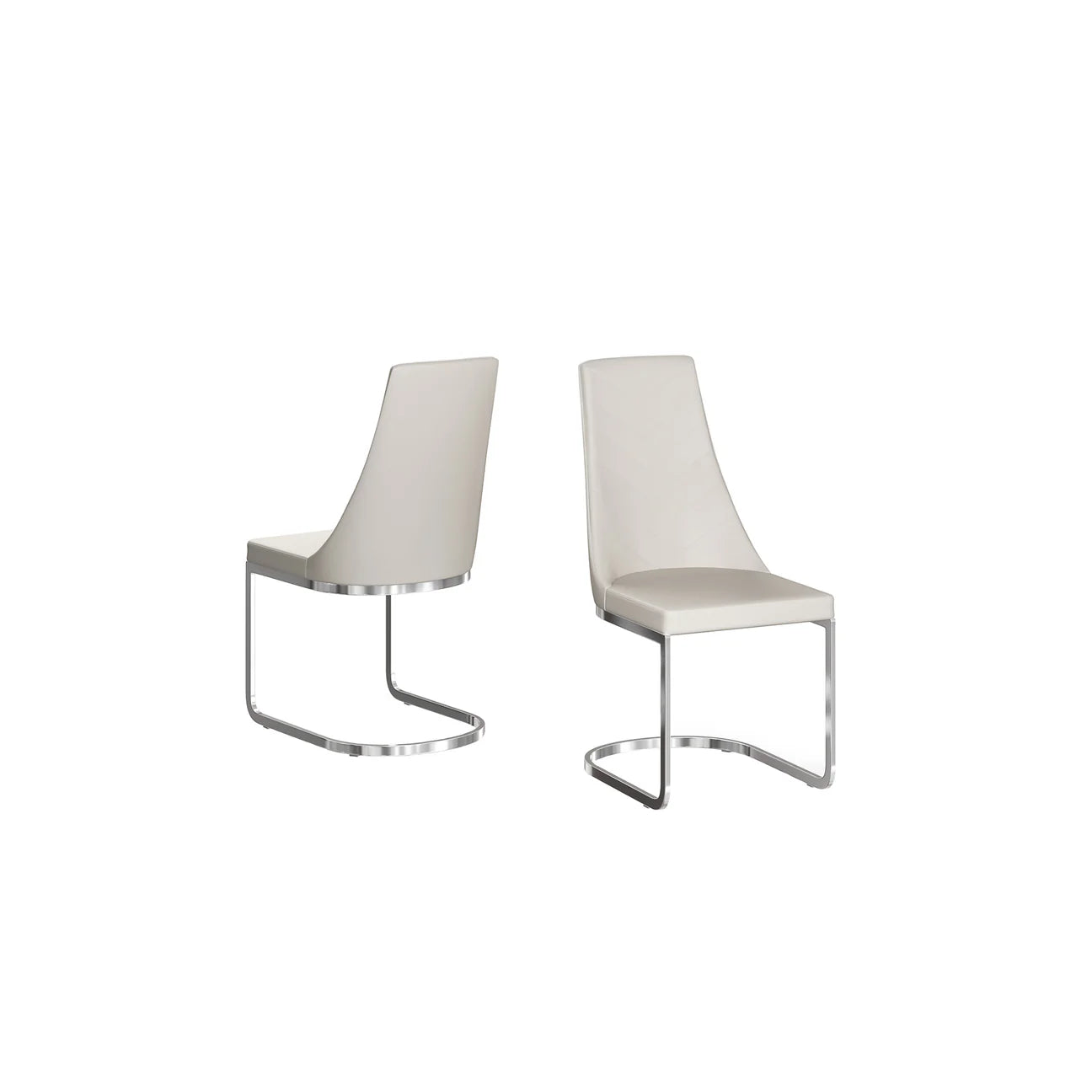 Mia Leather Dining Chair Cream