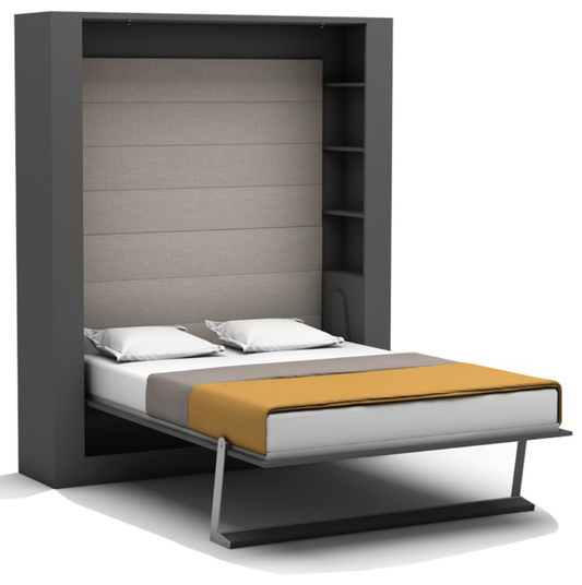 The Nova 5ft Wall Bed | With Mattress | Built-In Shelves