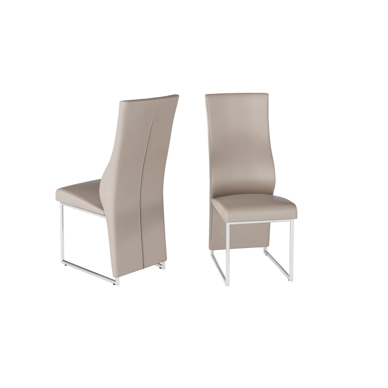 Remo Leather Dining Chair Taupe