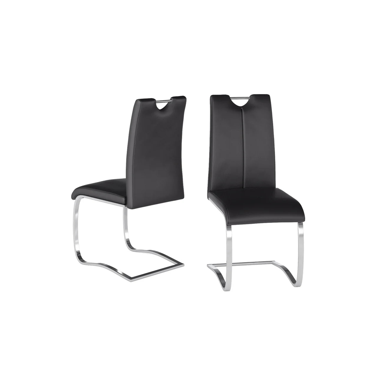 Gabi Leather Dining Chair Black