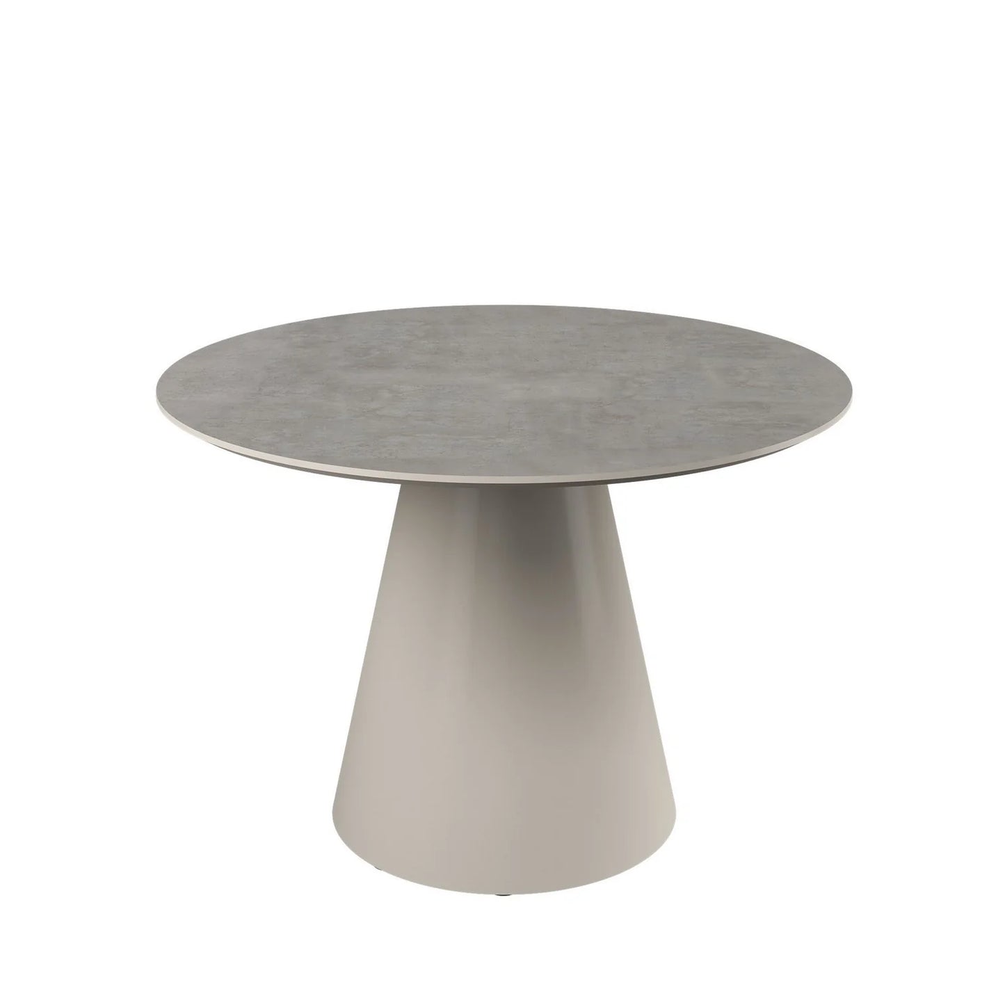Simoni 120Cm Round Light Grey Melamine Dining Table