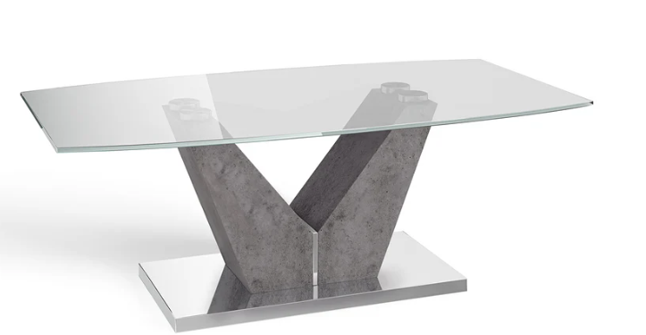 Dolce Clear Glass Coffee Table