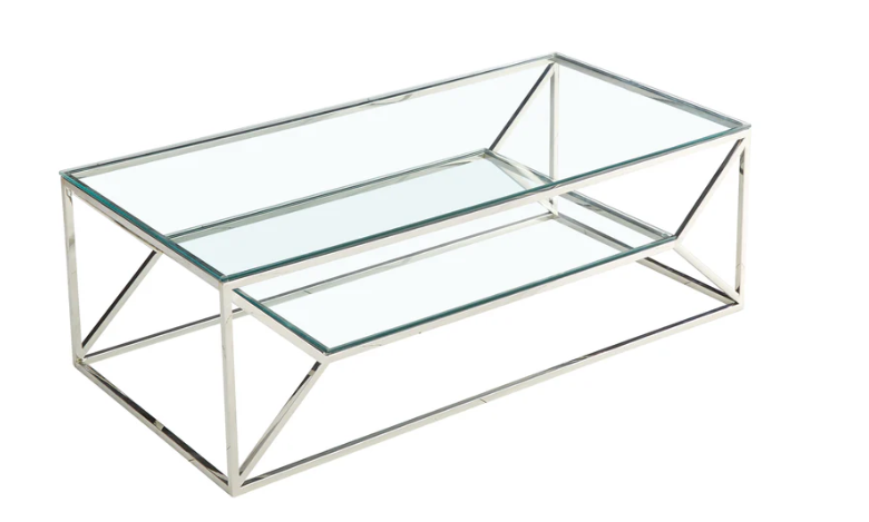 Matteo Clear Glass Coffee Table