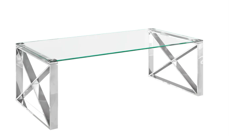 Maxi Clear Glass Coffee Table