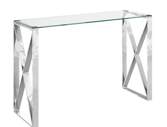 Maxi Clear Glass Console Table