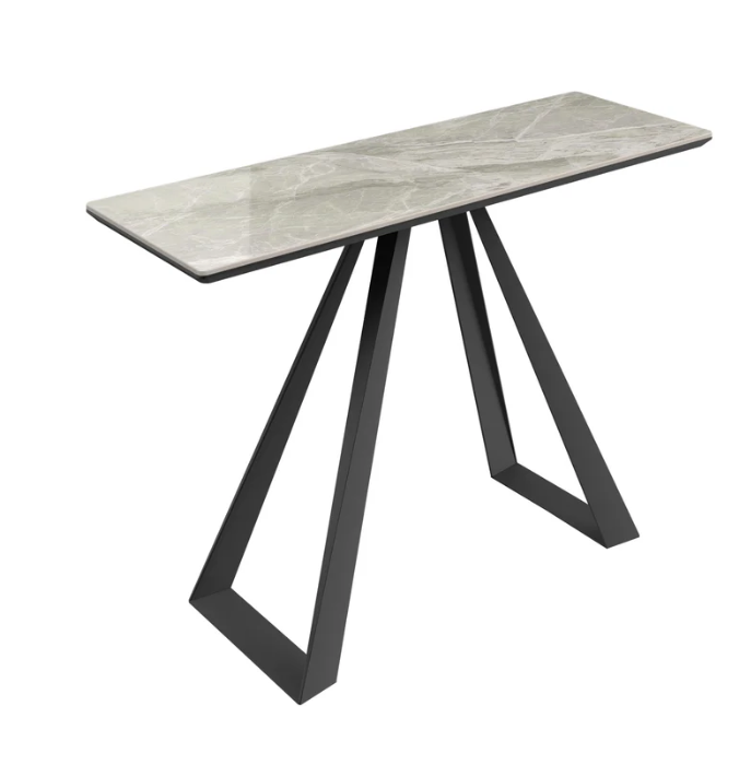 Lavante Grey Gloss Ceramic Console Table