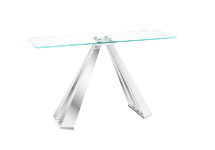 Alvaro Clear Glass Console Table