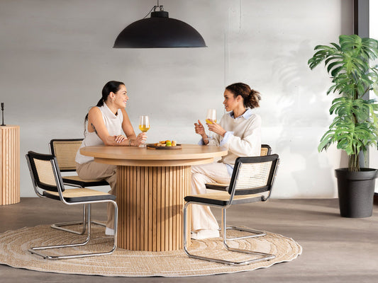 Transformer Round Dining Table with 3 Panels