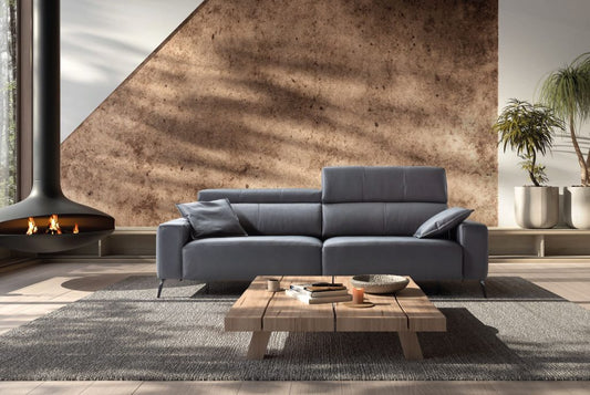 Vivian Italian Leather sofa | Electric Slider