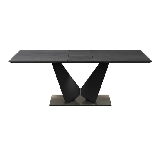 New Westin 180-220cm Grey Ceramic Butterfly Extending Dining Table