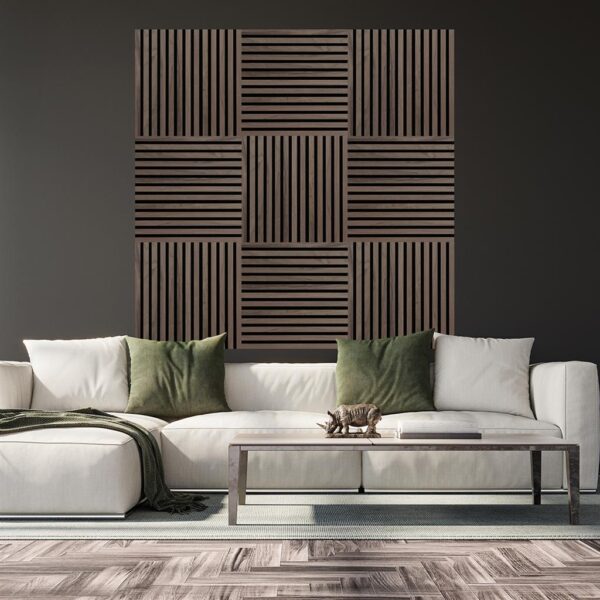FT Acoustic Squares 520x520x22mm x 2pcs Walnut