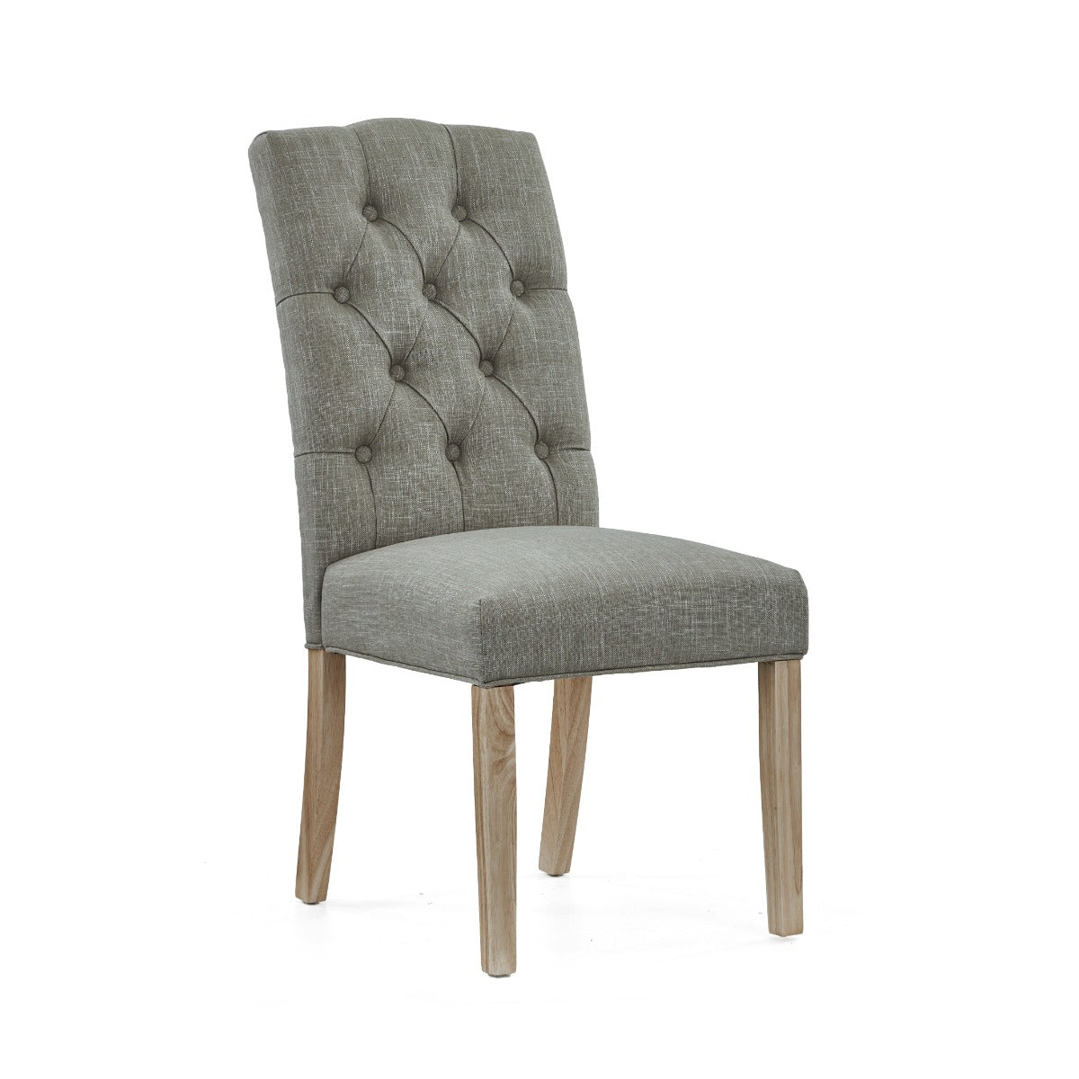 Salcombe Button Back Upholstered Chair Kd - Grey