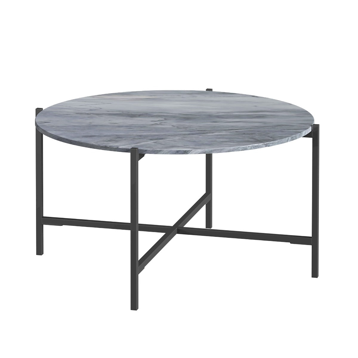 Marmora Round Coffee - Grey Base Grey Marble