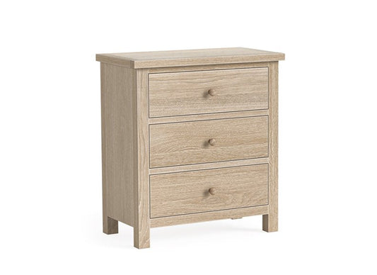 Modern Country Oak 3 Drawer Chest – Timeless Storage Solution |