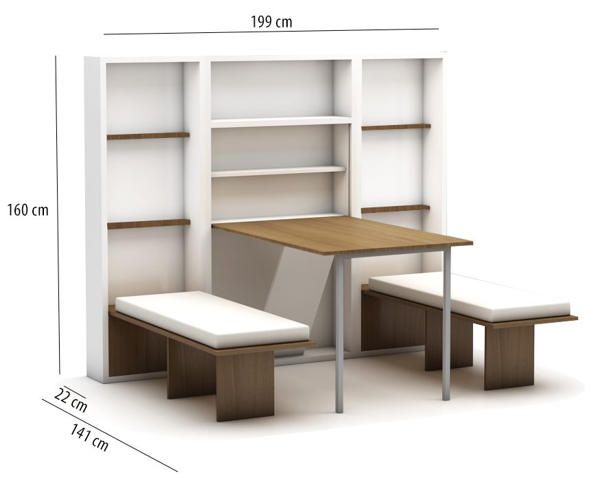 The Secret Desk Set | Fold-Away Desk & Shelving | Multimo