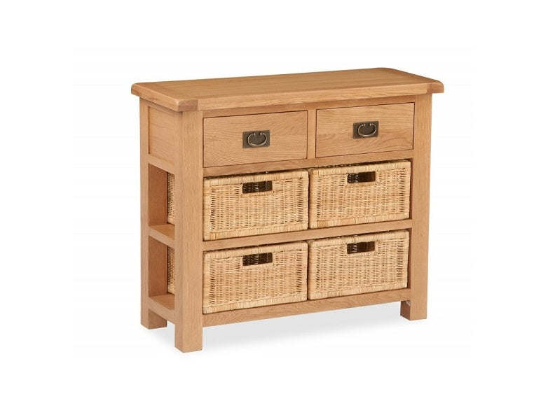 Salisbury Oak Small Sideboard With Baskets