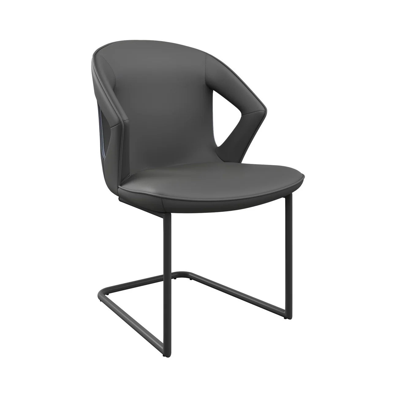 Kenzo Leather Dining Chair Grey