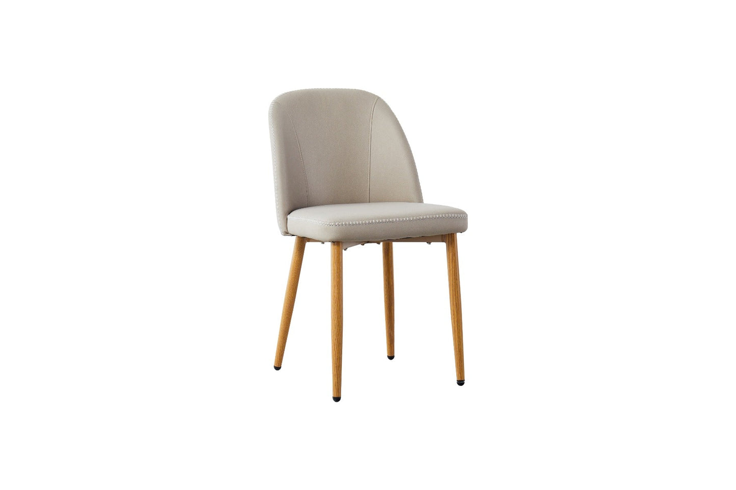 Leo Dining Chair Taupe with Oak Legs