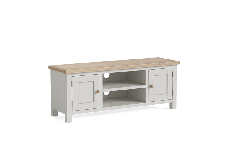 Modern Country Grey Large Rectangular Tv Stand