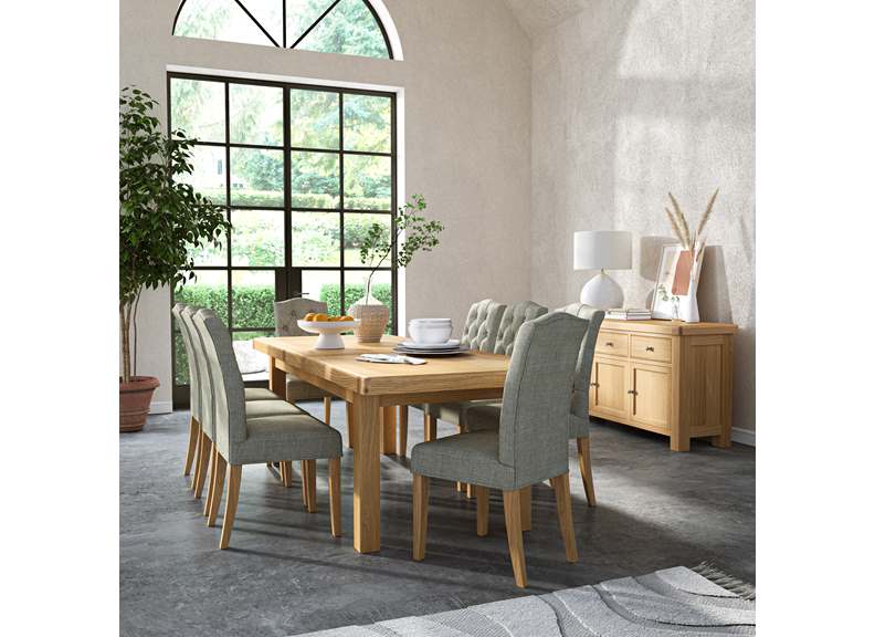 Normandy Large Extending Dining Set (Pre-Order Charcoal Chair Option)