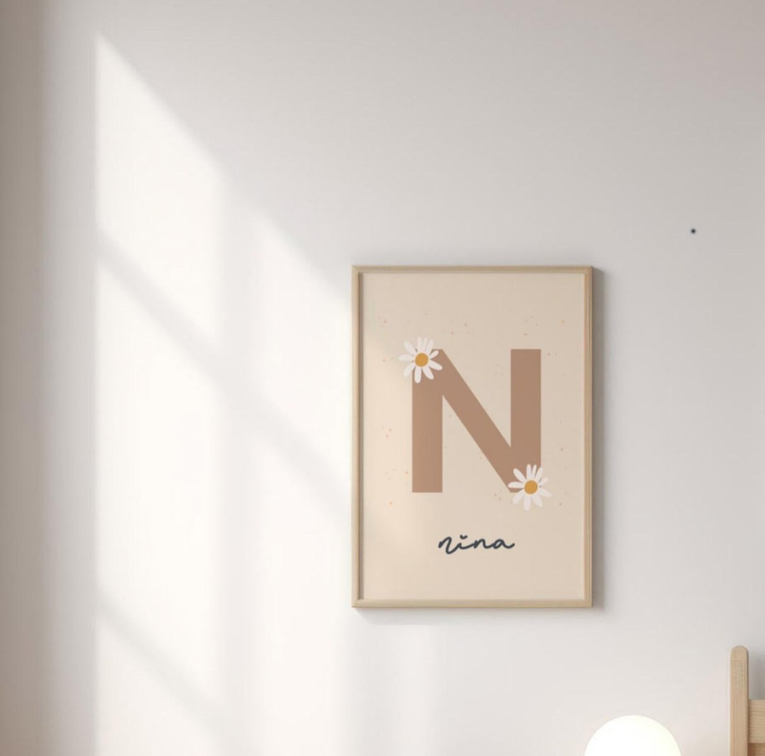 Daisy personalised Name Print - Set of 3