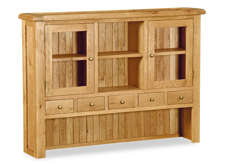 Spacious Salisbury Oak Hutch - Large Size