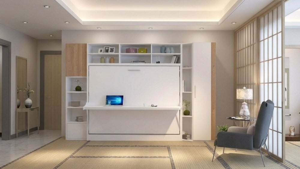 The Couple Horizontal Wall Bed | With Mattress | Multimo