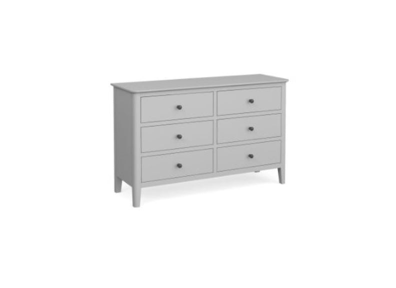 Stowe Grey Six Drawer Chest