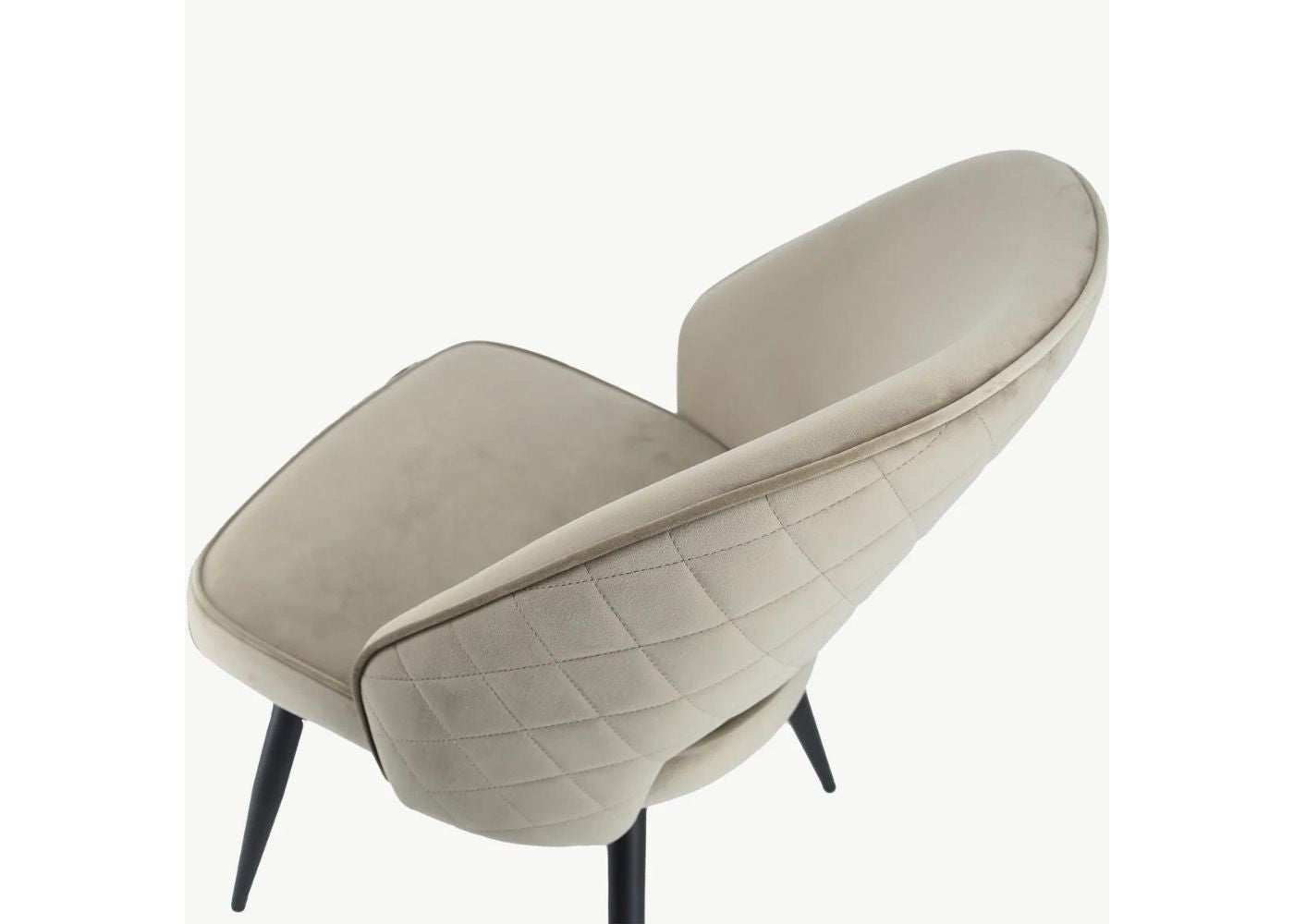 Pair of Sutton Mink Velvet Dining Chairs - image 5