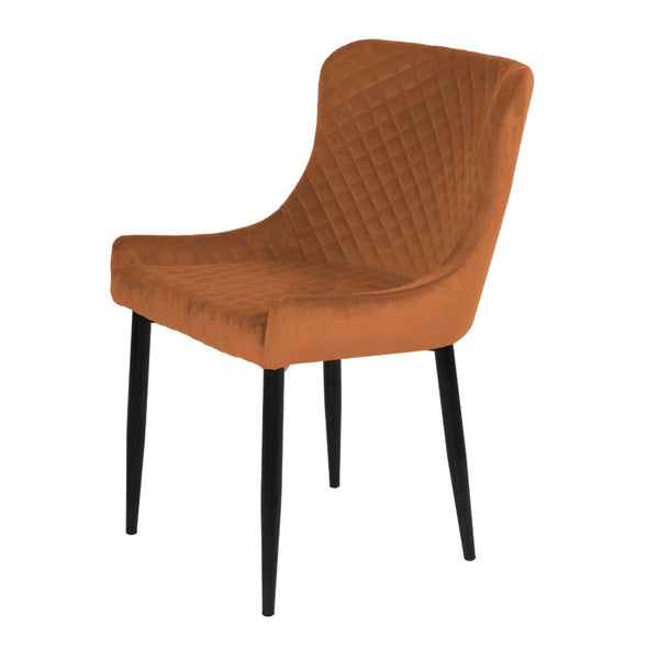 Talia Orange Velvet Dining Chair