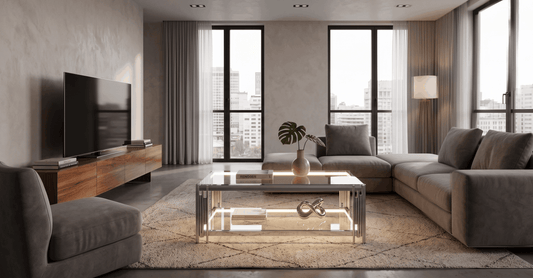 10+ Glass Coffee Table Styling Ideas Using Modern Furniture (Shop the Look)