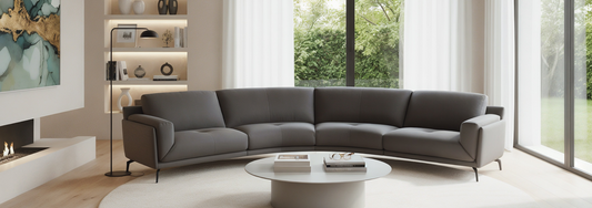 Luxury Italian leather sofa in modern living room Ireland